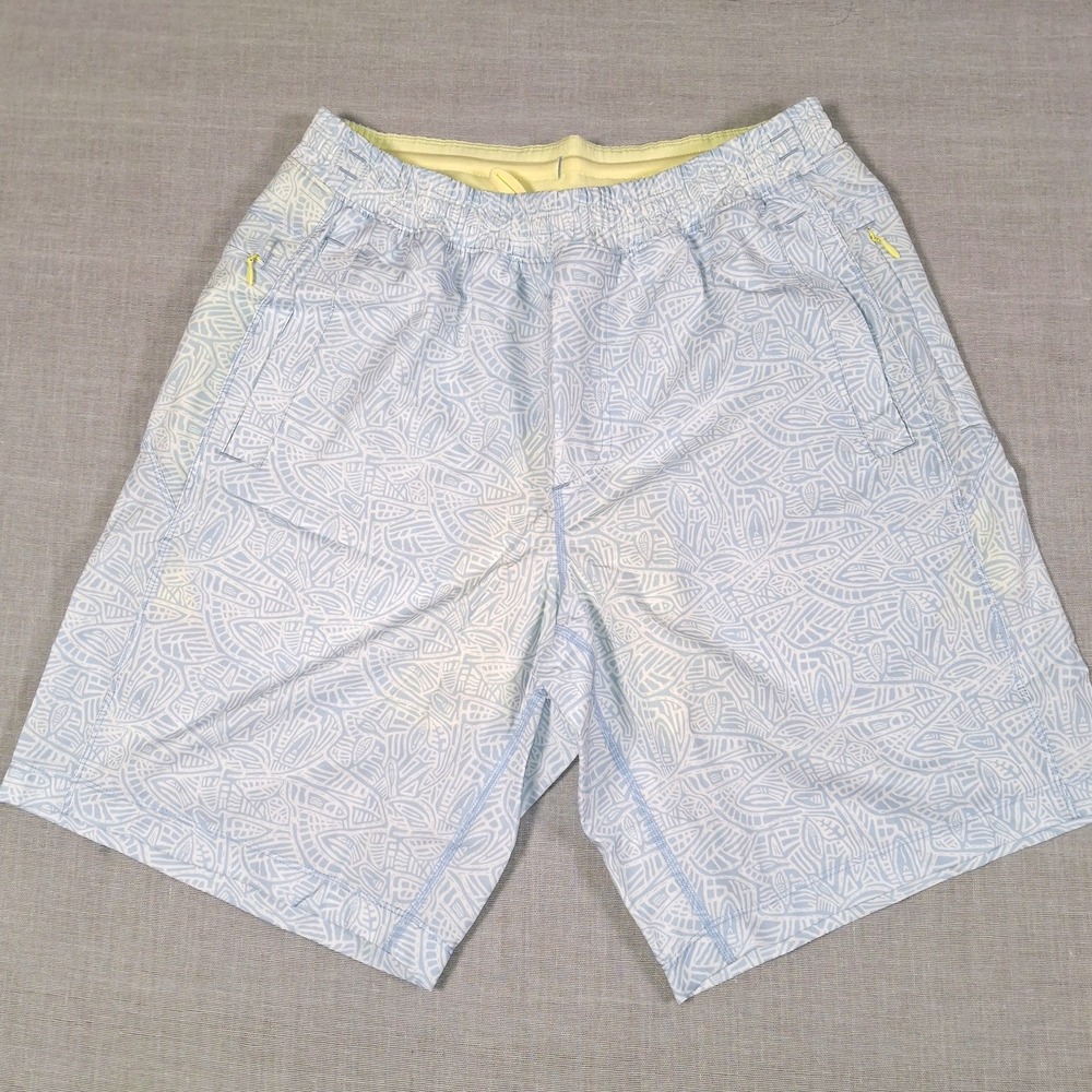 bird dogs Lined swim trunks, Medium-Long, Light Blue and Whites